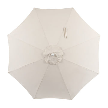 Tracy 9 ft. Classic MidCentury Scalloped Fringe Market Patio Umbrella